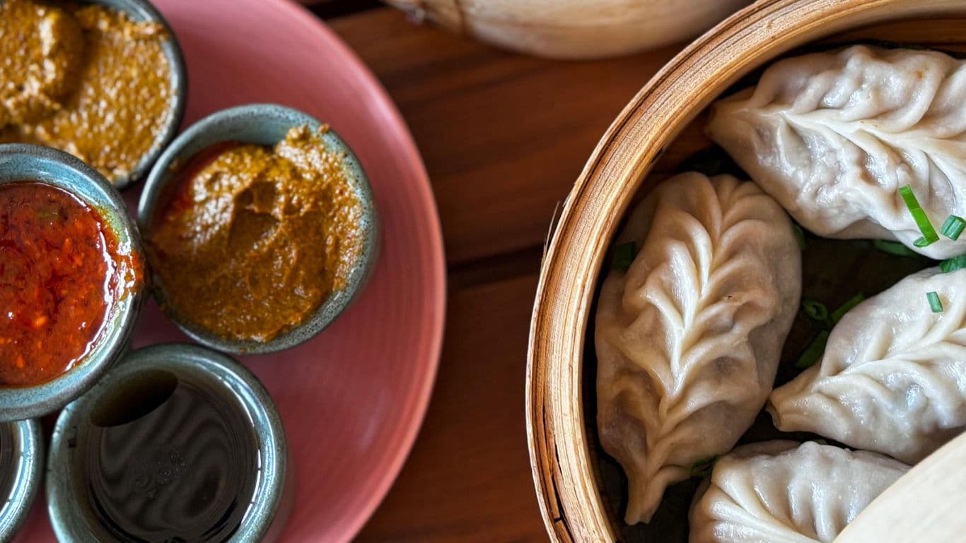 Sikkimese momo with condiments