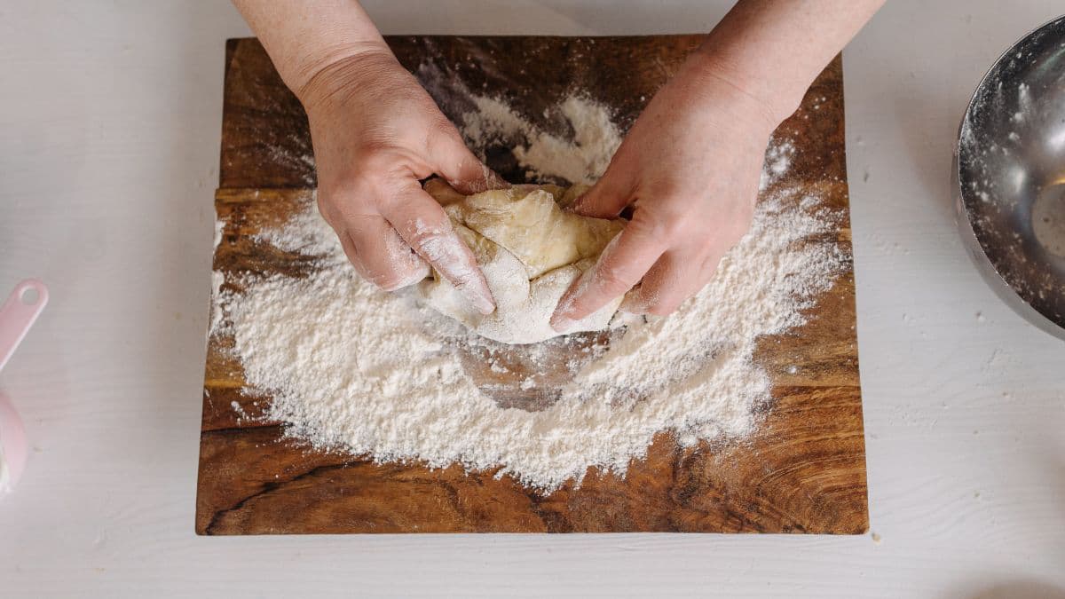 Khapli atta dough made from ancient wheat 