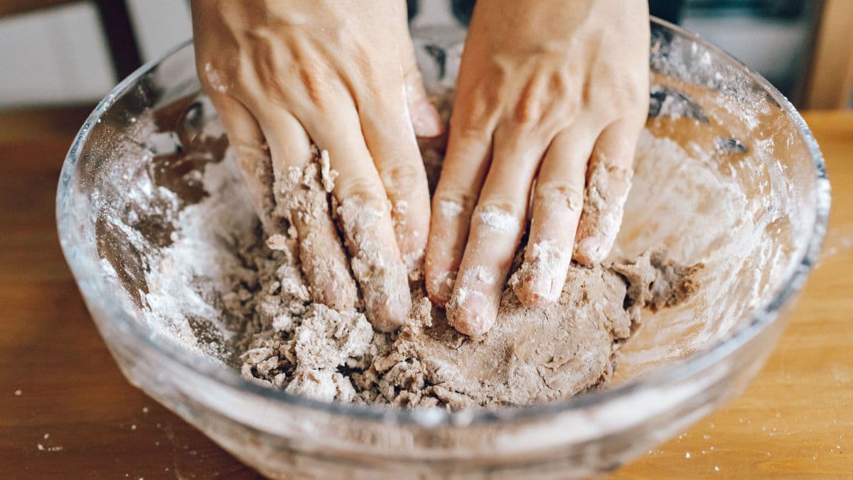 Kneading dough for softer rotis