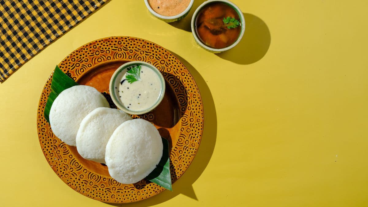 Idli with sides.