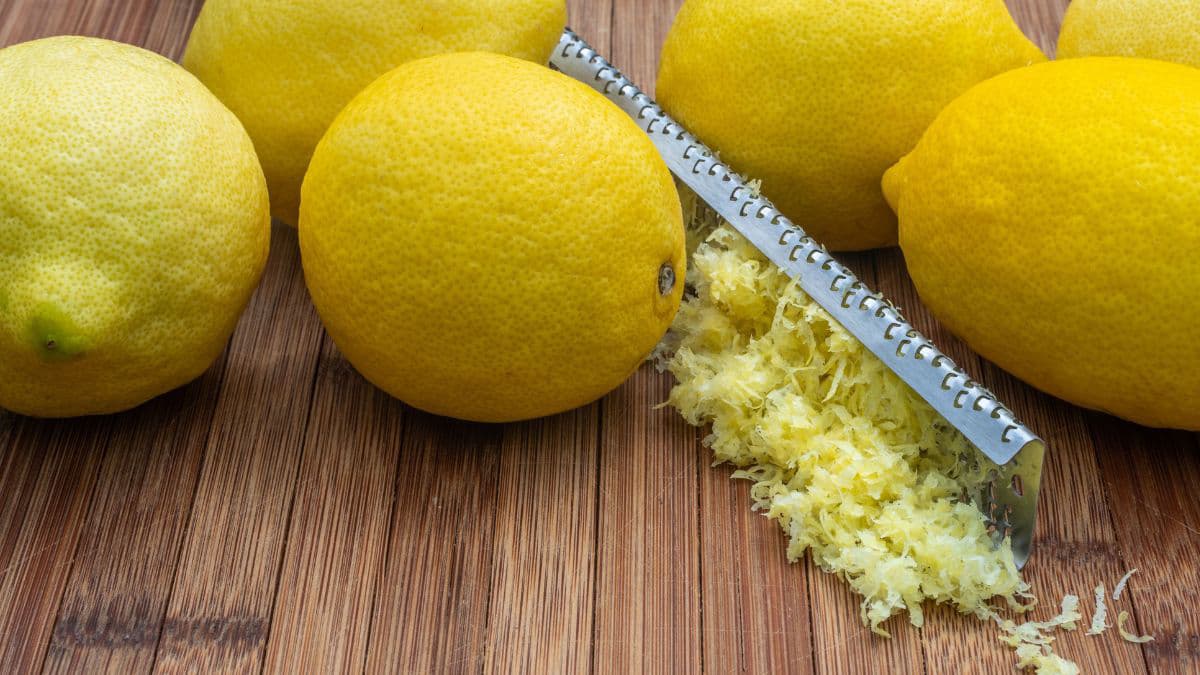 Zesty lemons and lemon zest