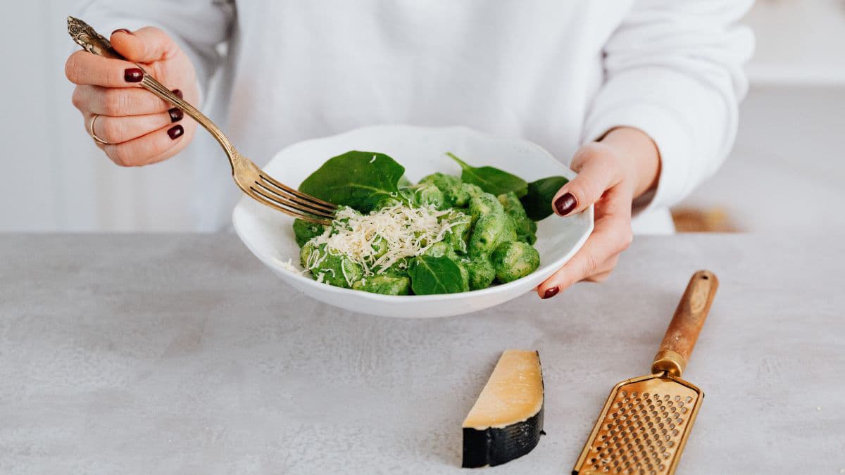 Pesto pasta gnocchi.