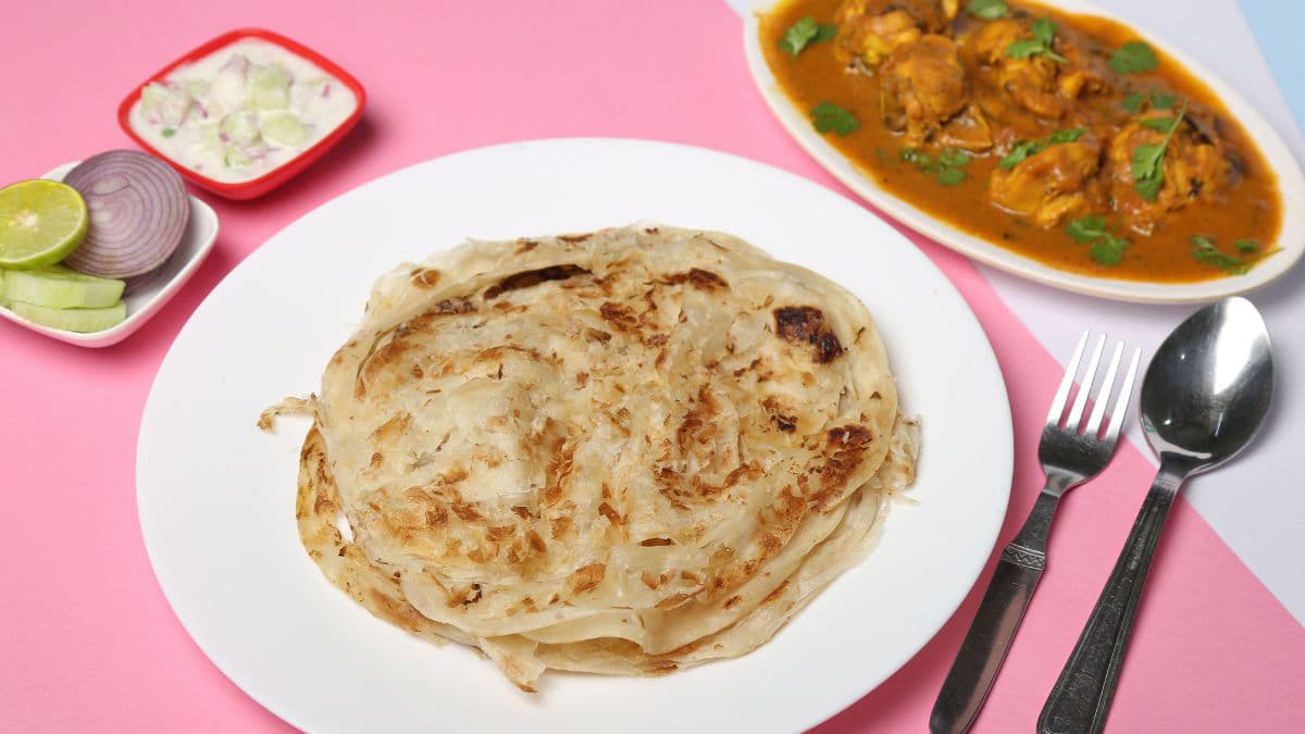 tasty parotta with a curry