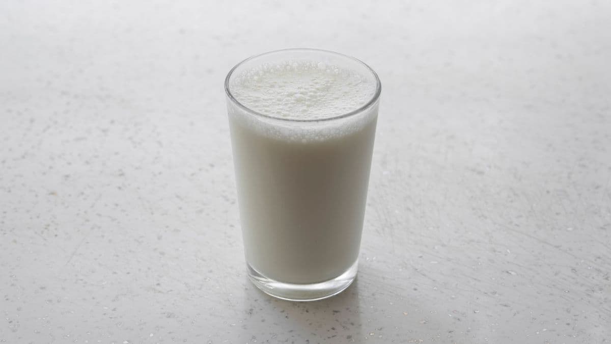 Milk in a glass