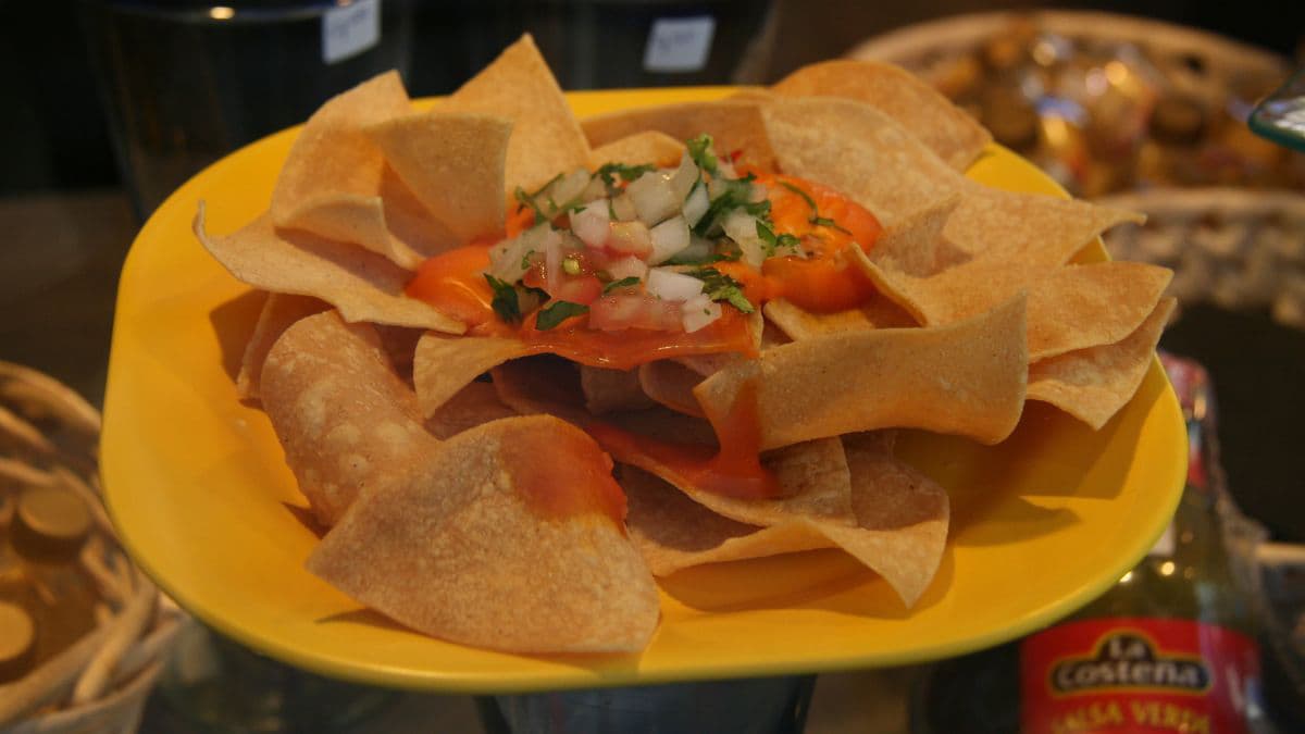 Tortilla chips made with a knife