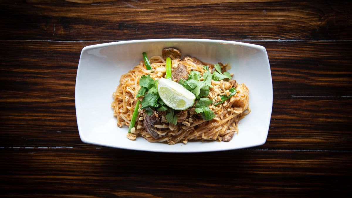 Khapli Wheat Flour Thai Peanut Noodles.