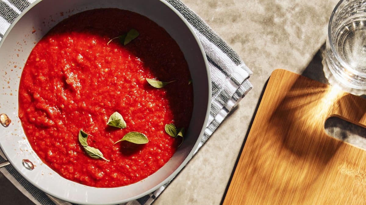 Arrabbiata pasta sauce.