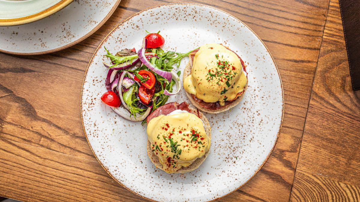 Eggs Benedict for breakfast