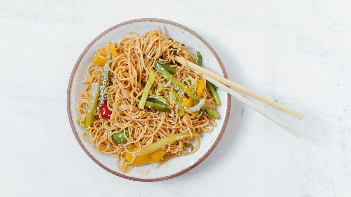 Khapli Wheat Flour Sesame Ginger Noodles.