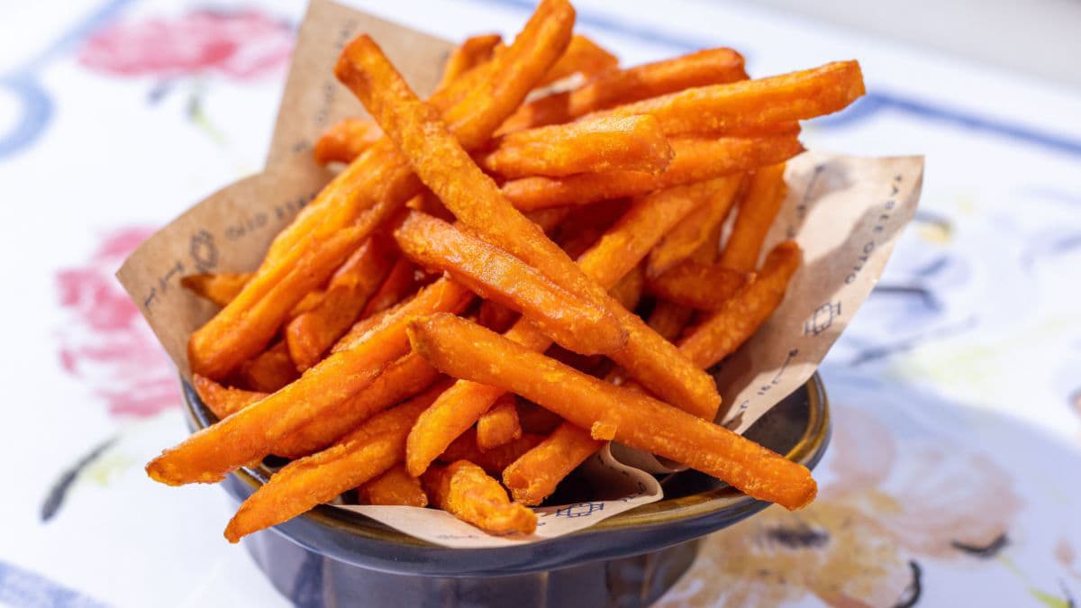 Crispy sweet potato fries 