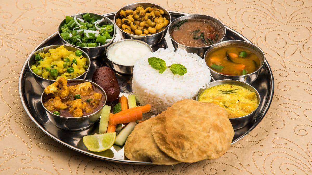 Traditional Indian breads with Sabzis
