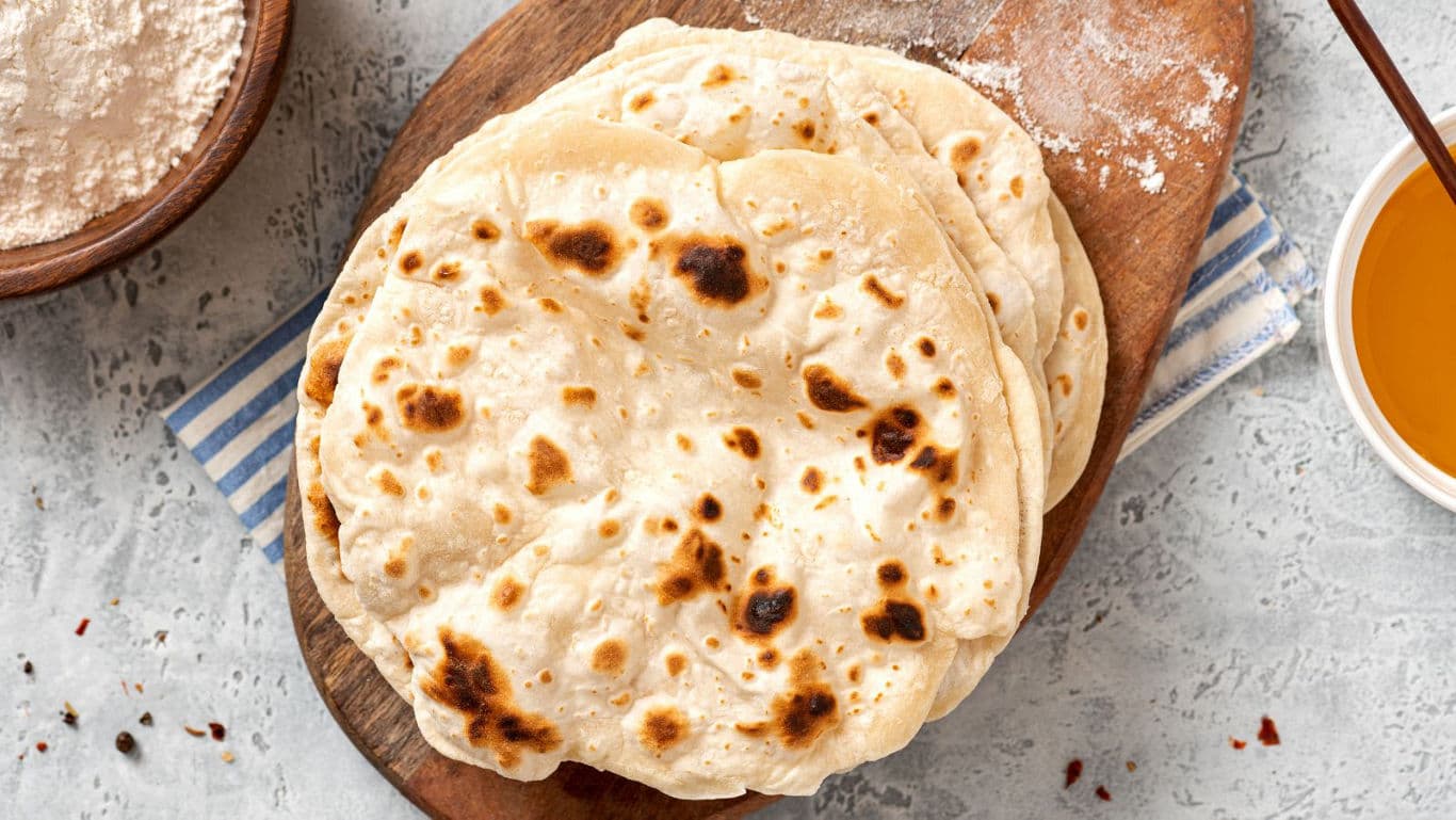 Soft khapli atta rotis