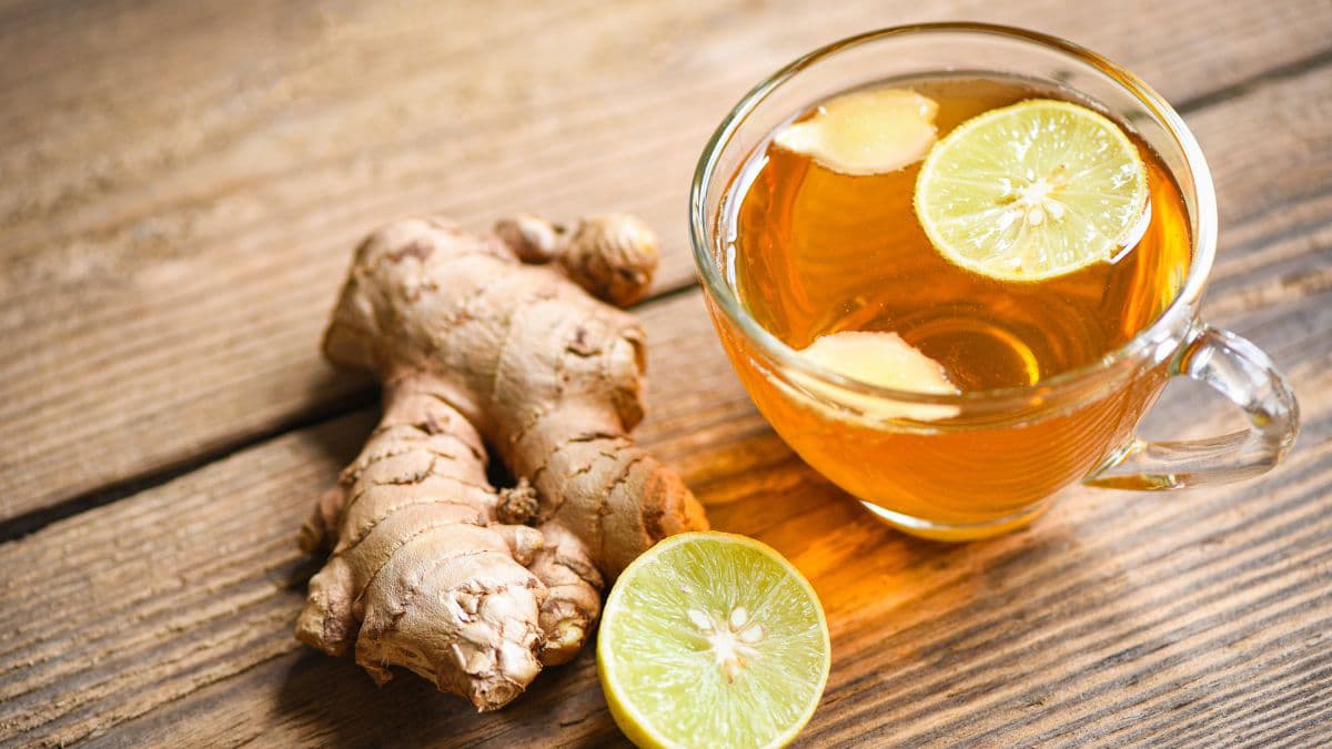ginger tea in a cup