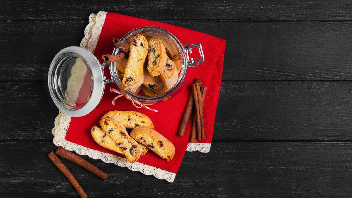 Jar of biscotti