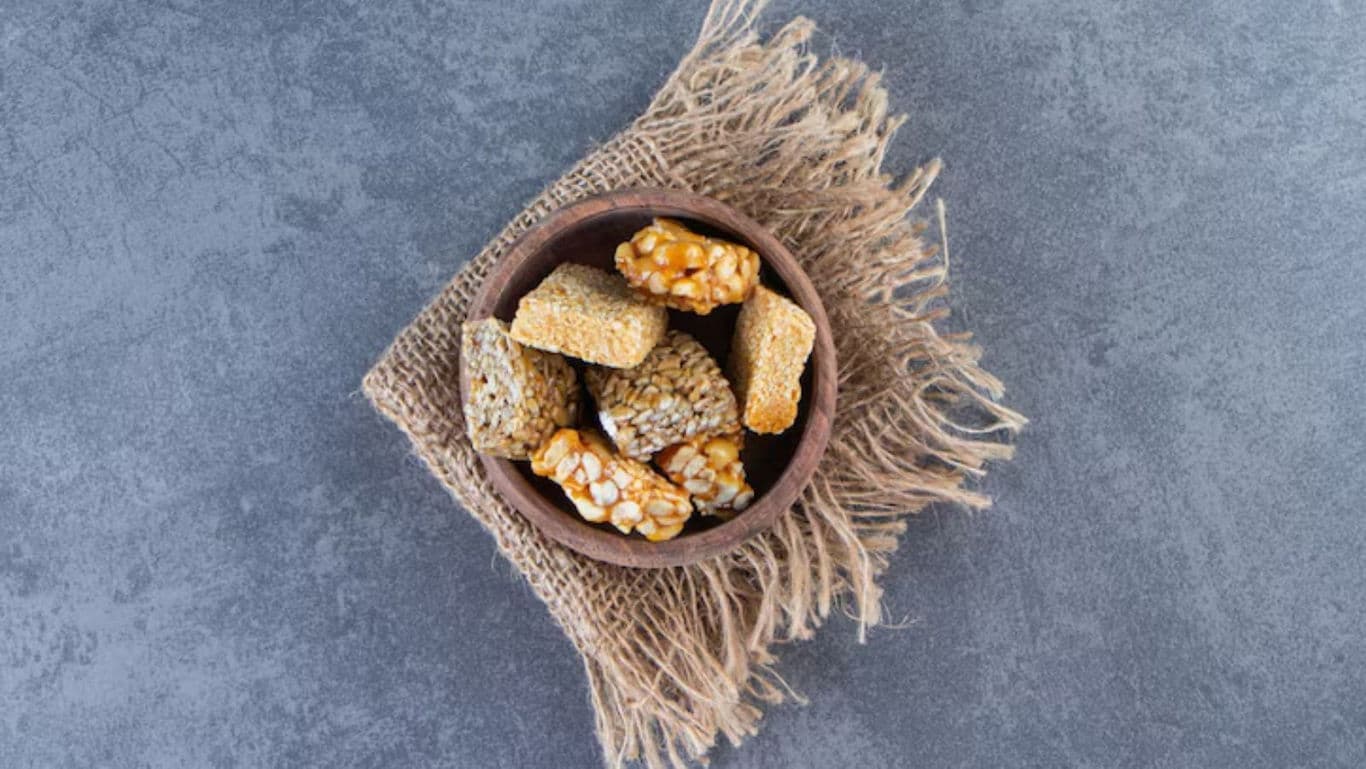 Assorted Nut and Seed Brittle in Bowl
