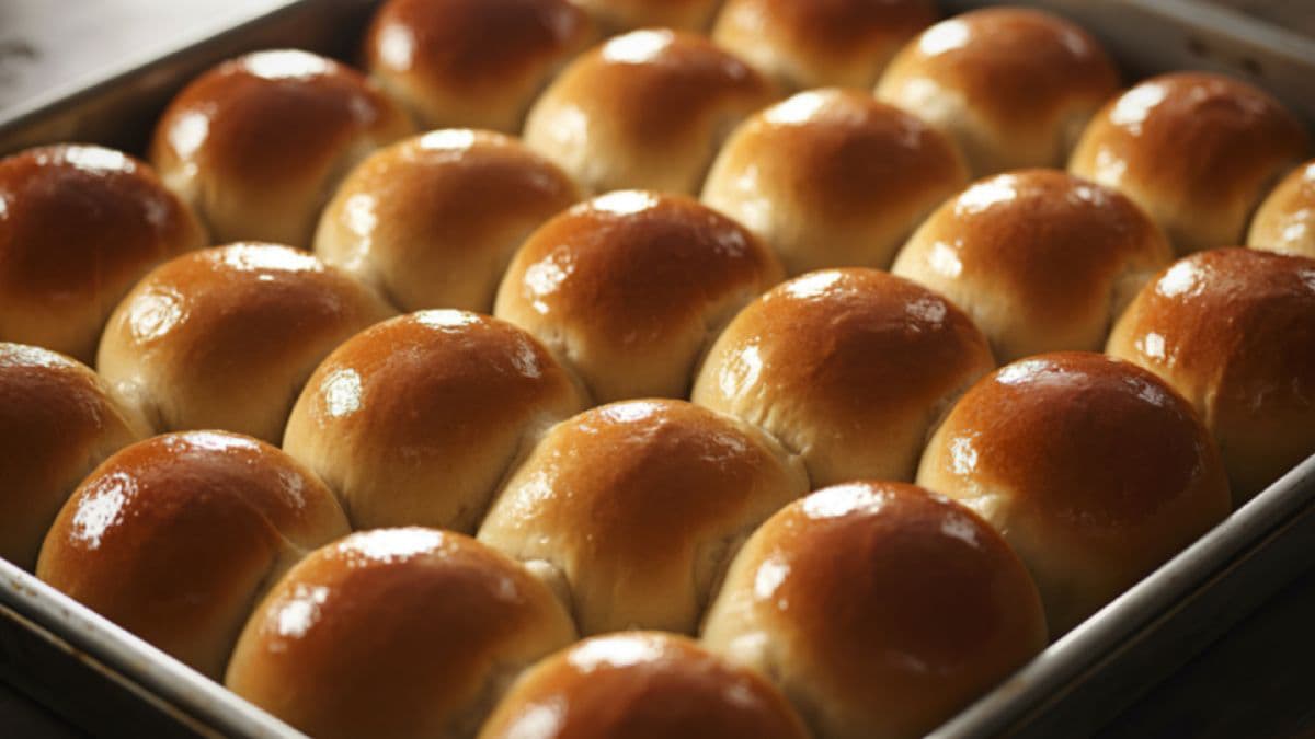 Rolls with melted butter on top