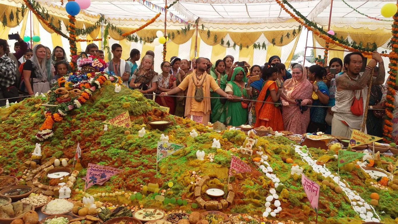 Traditional Indian Food Display at Festival