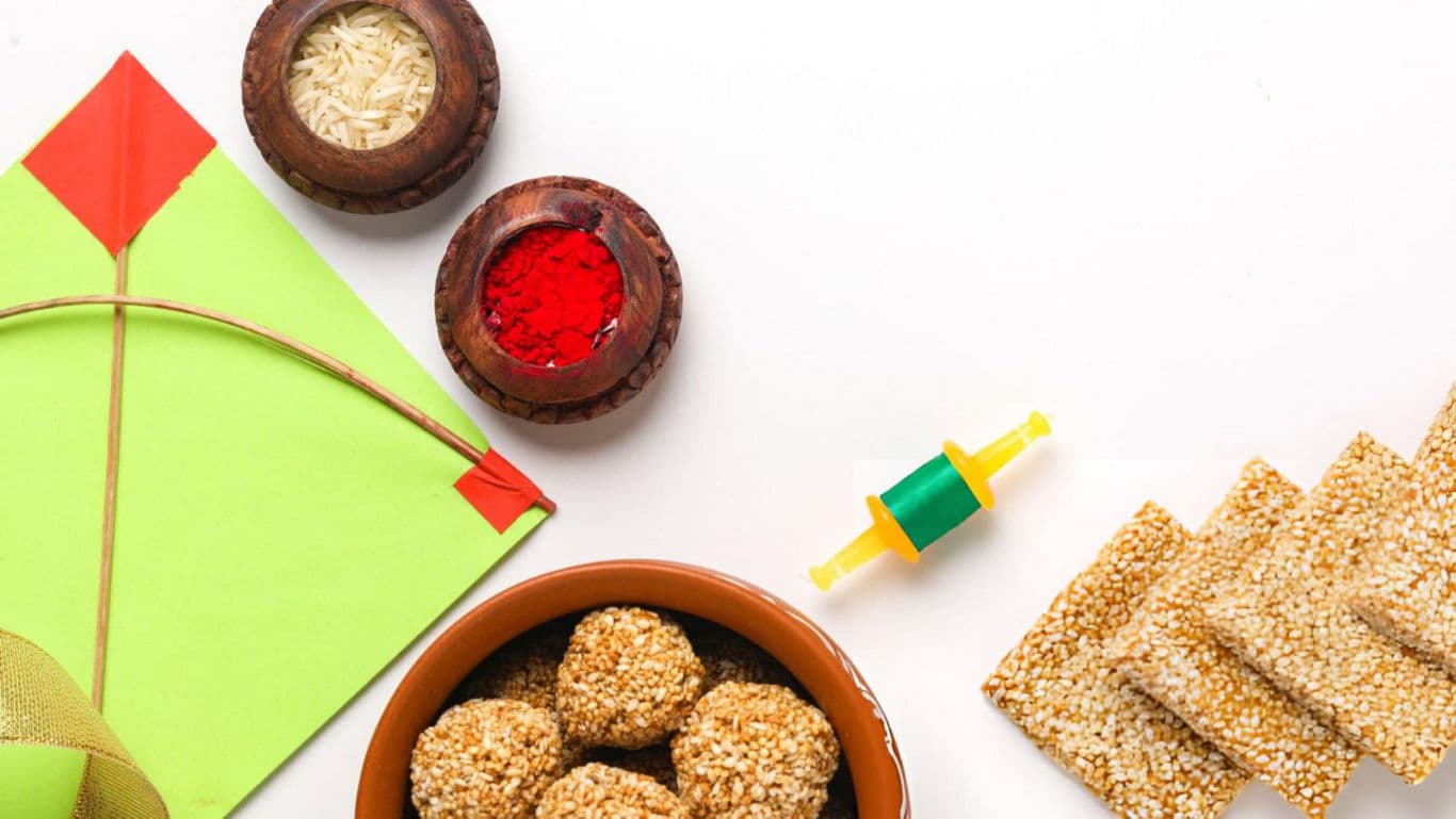Tilgul and chikki with decorations