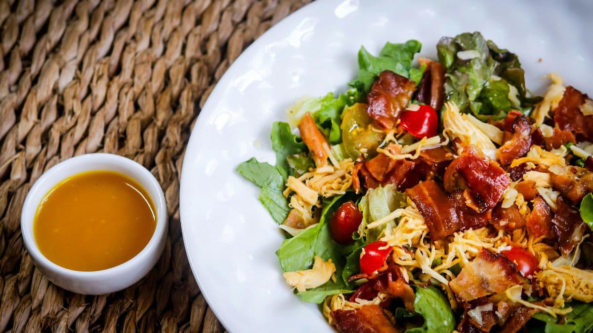 Salad with dressing on the side