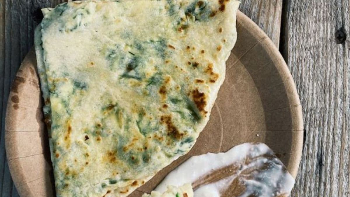 paratha with cream