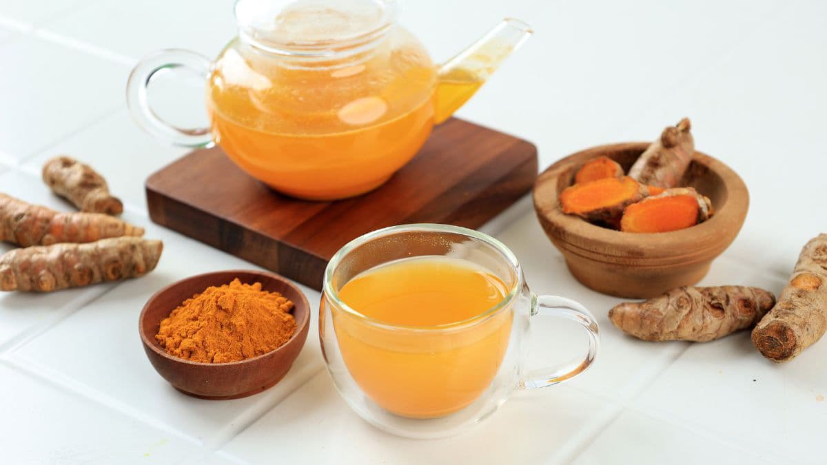 Cup of turmeric tea