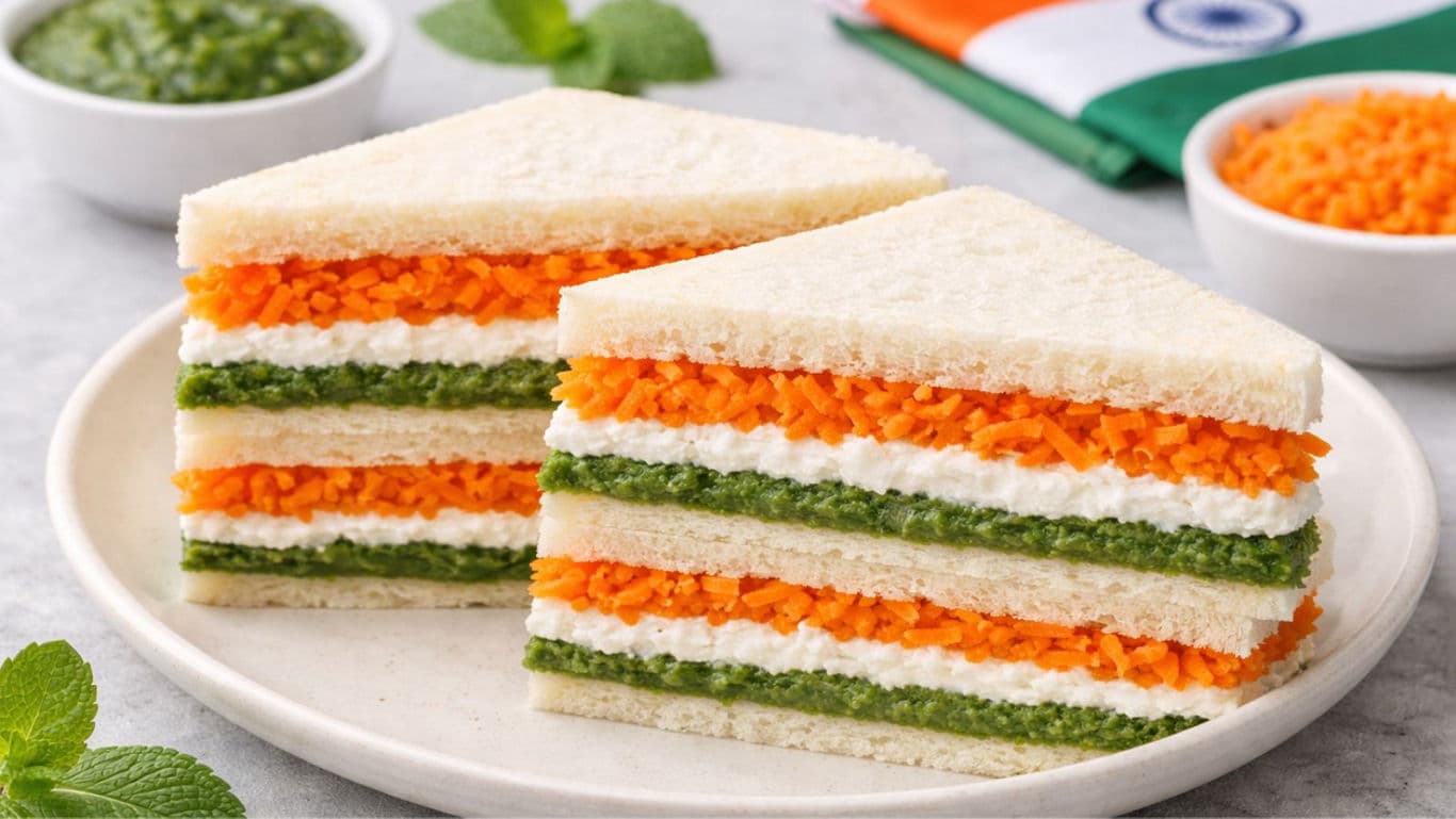 Tricolor Sandwich with Fresh Ingredients