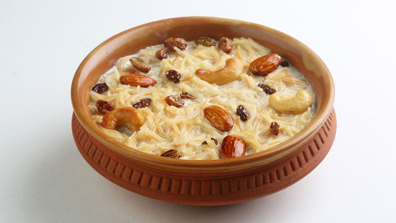 Traditional Indian Seviyan Kheer with Mixed Nuts