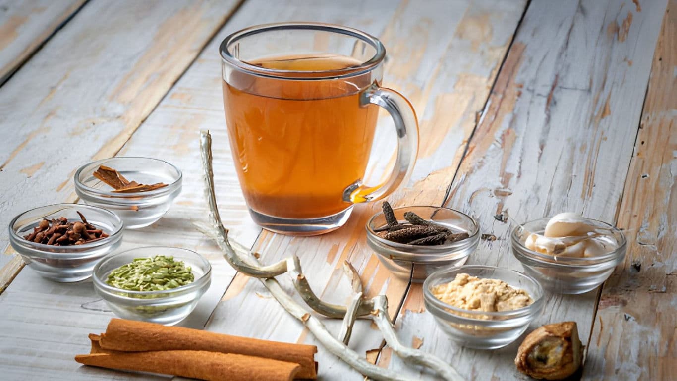 Herbal tea with natural ingredients