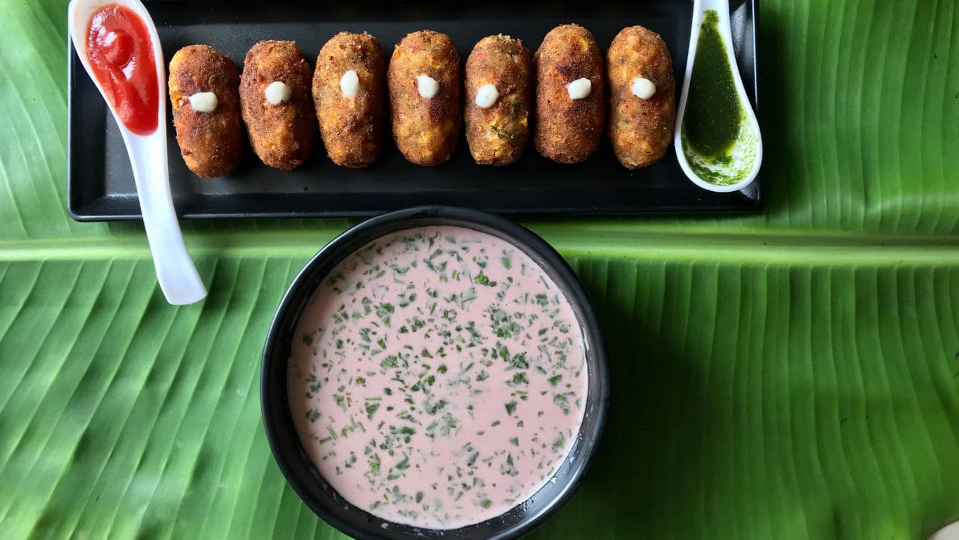 Indian Croquettes with Chutneys and Spiced Yogurt