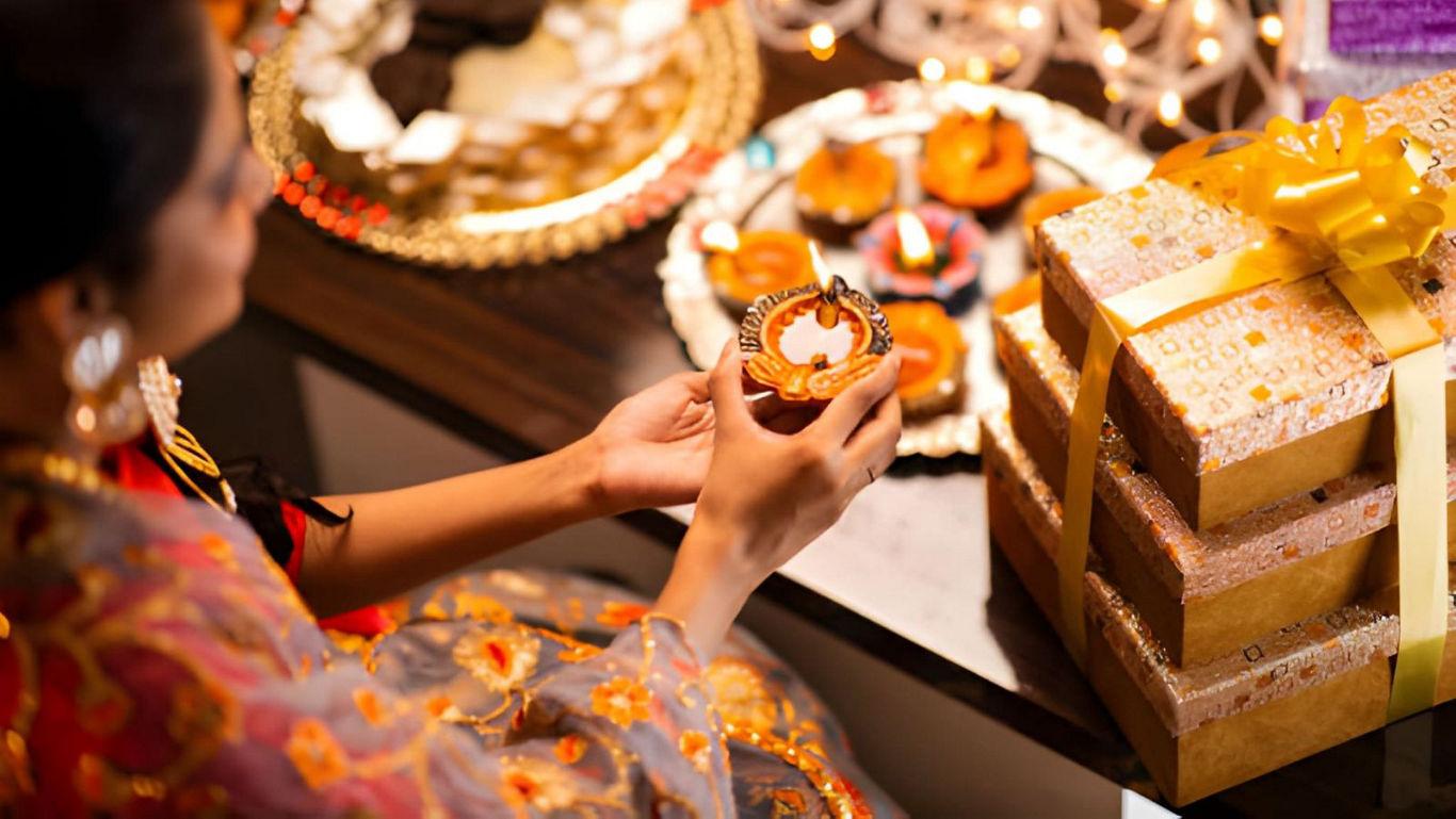 Festive celebration with sweets and gifts