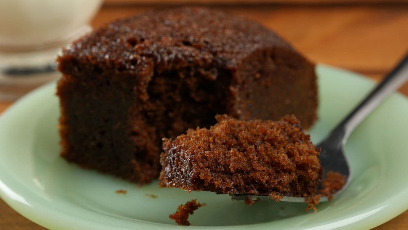 Close-up of moist chocolate cake dessert