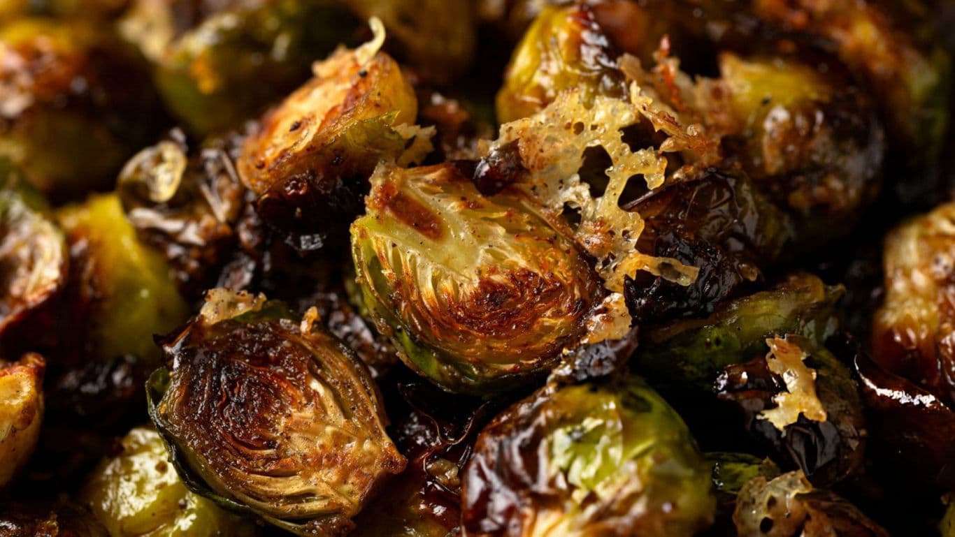 Close-up of Roasted Brussels Sprouts