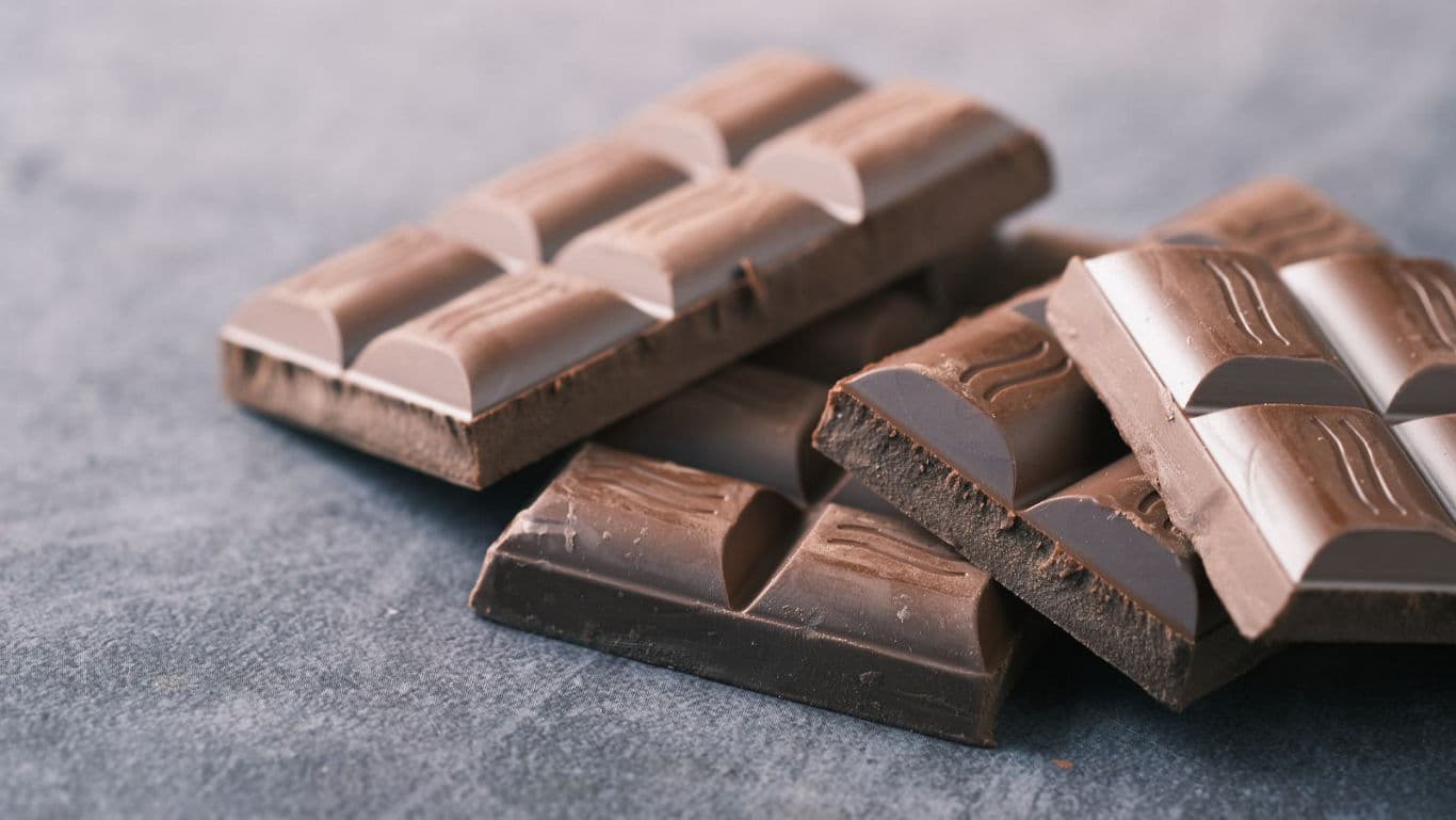 Dark chocolate bars.