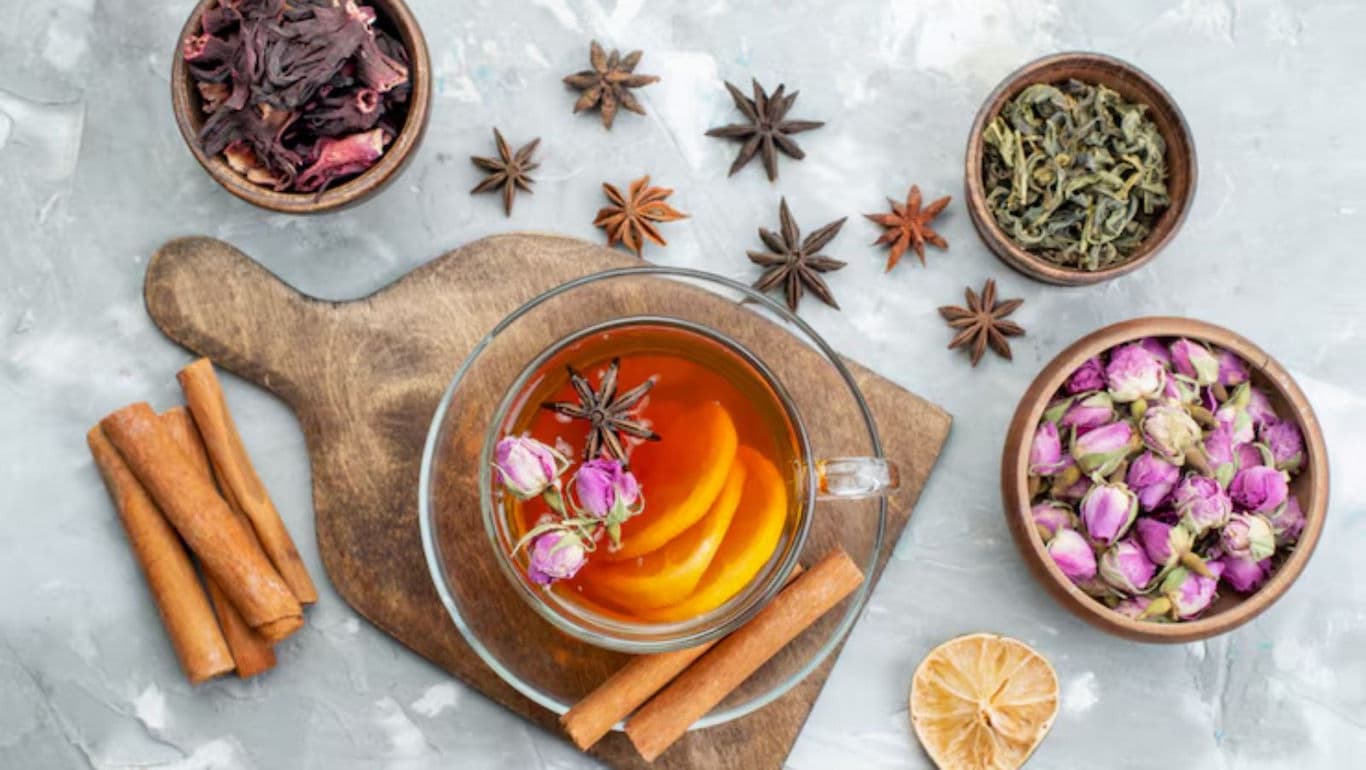 Herbal Tea with Spices and Flowers