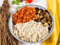 Harissa Eggplant Chickpea Stew