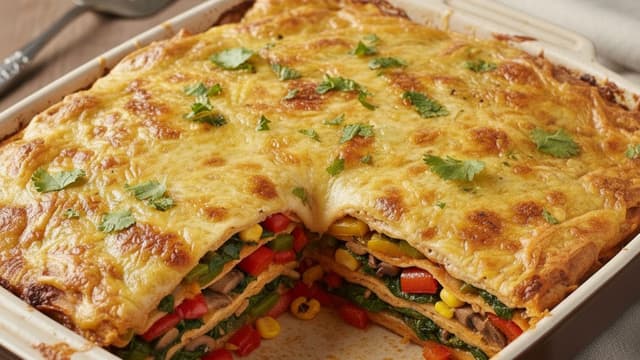 Layered Paratha & Vegetable Bake